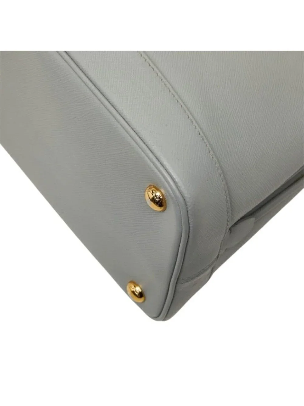 Prada Handbag Blue Gray Leather
